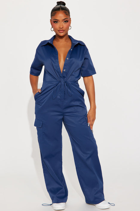 Navy blue jumpsuit fashion nova new arrivals
