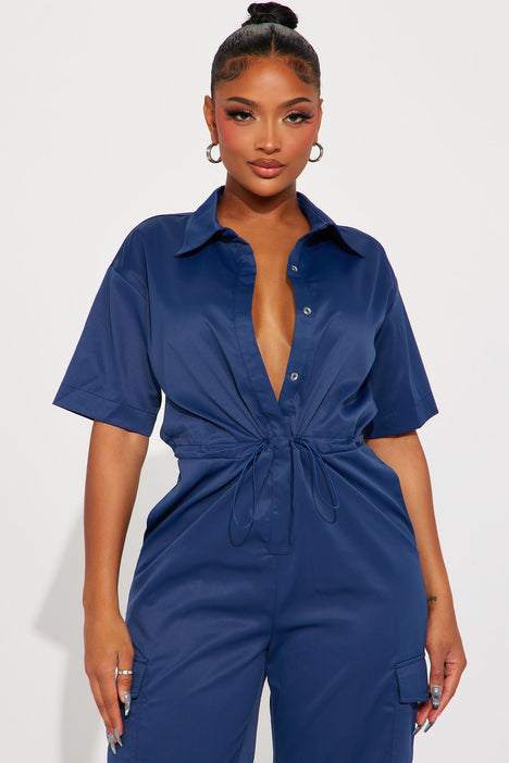 Navy romper womens shop