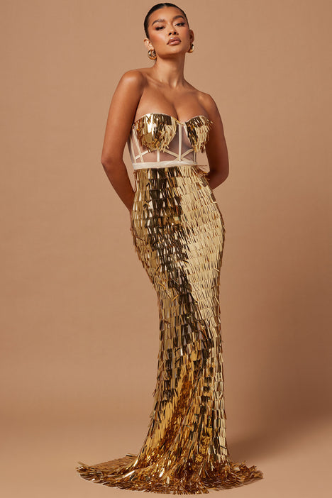 Fashion nova sales gold dress