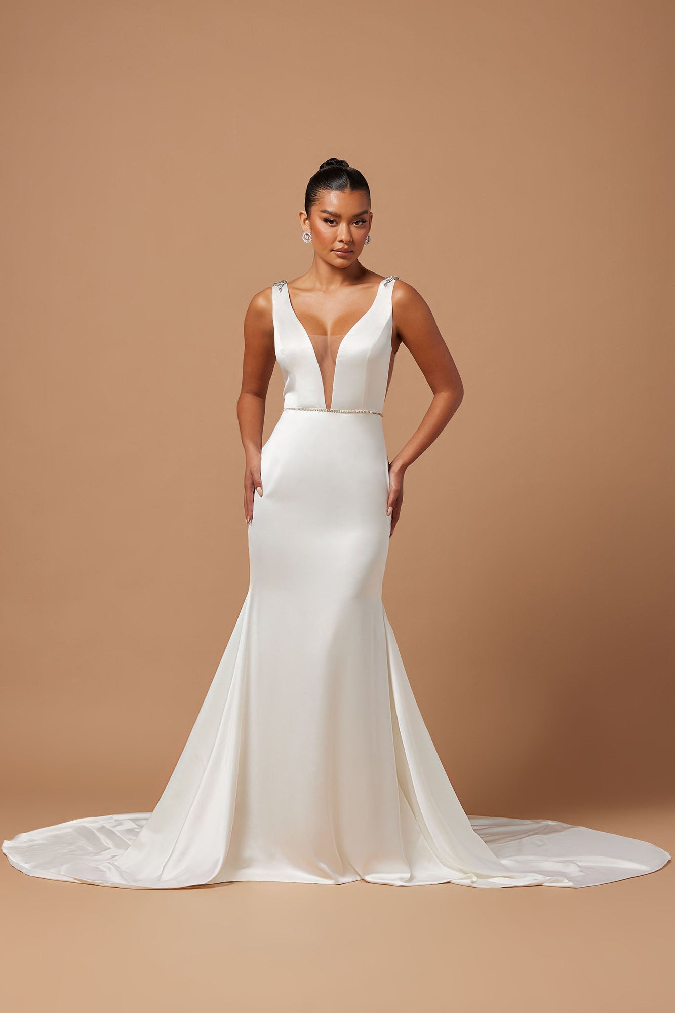 Fashion nova white satin dress top