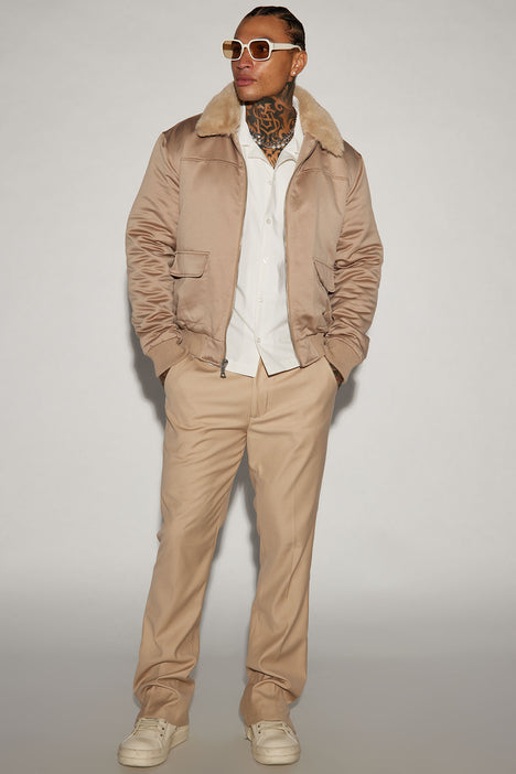 Taupe bomber jacket new arrivals