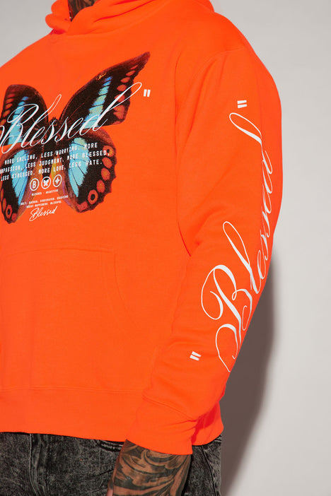 Orange kiss butterfly new arrivals hoodie