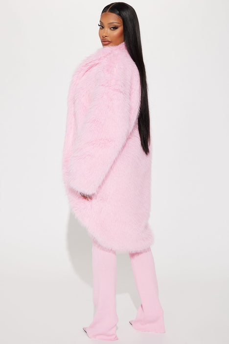 Fuzzy pink coat shop