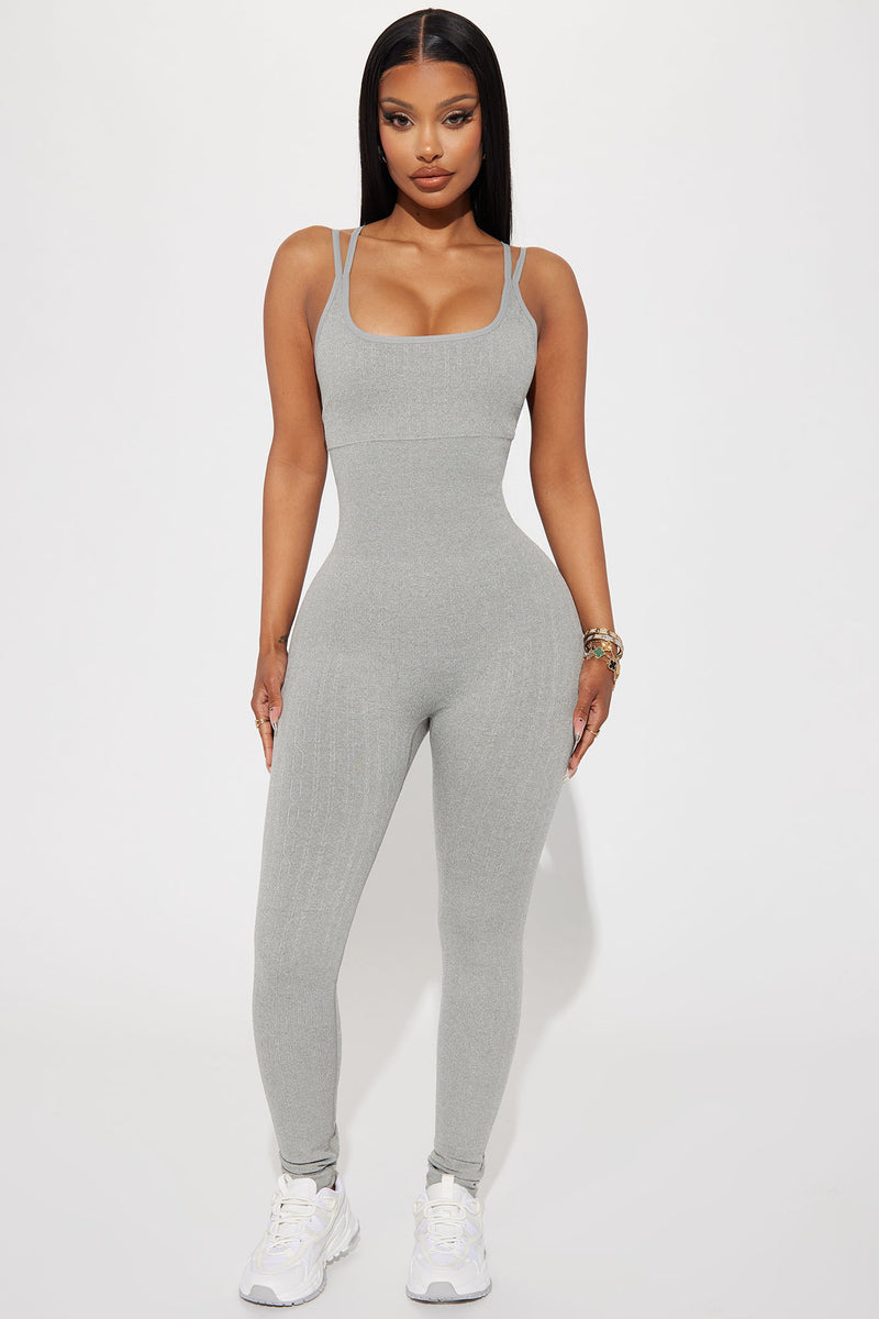 Wonderland Cable Knit Jumpsuit Charcoal Fashion Nova, Nova Sport