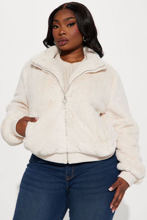 Faux fur bomber best sale jacket plus size