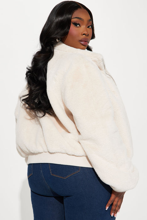 Forever 21 faux fur bomber jacket cheap