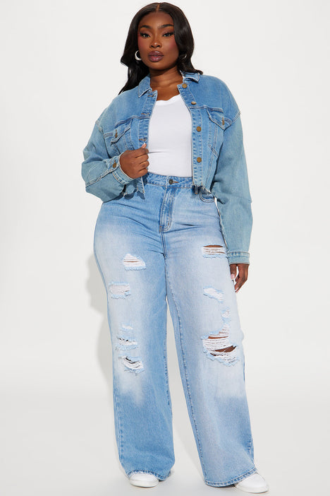 Fashion nova plus sale size jean jacket