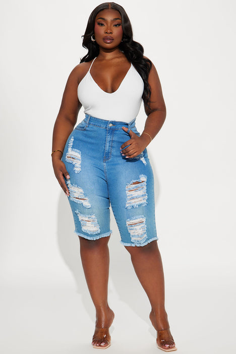 Womens ripped outlet bermuda shorts