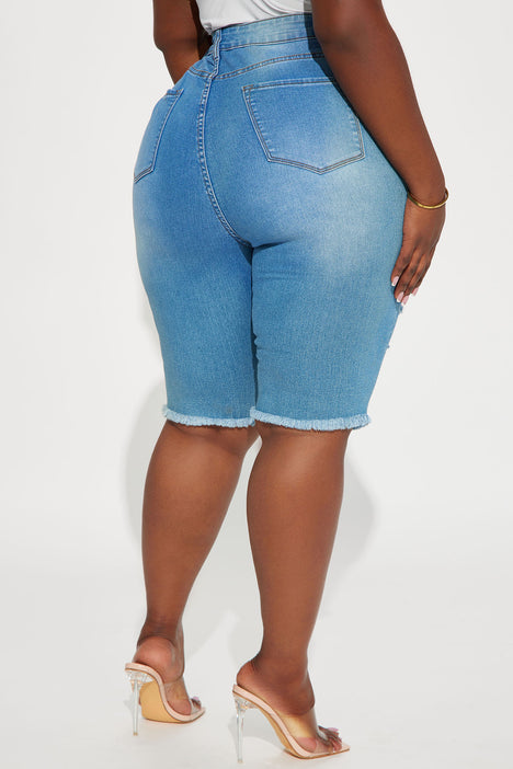 Womens ripped bermuda shorts on sale