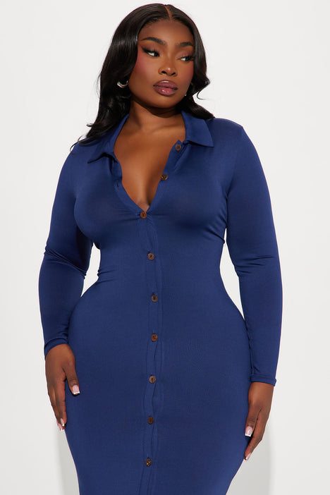 Button down maxi dress plus size online
