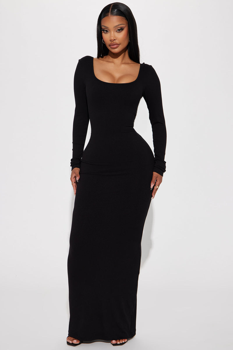 Ava Shapewear Maxi Dress - Black | Fashion Nova, Dresses | Fashion Nova