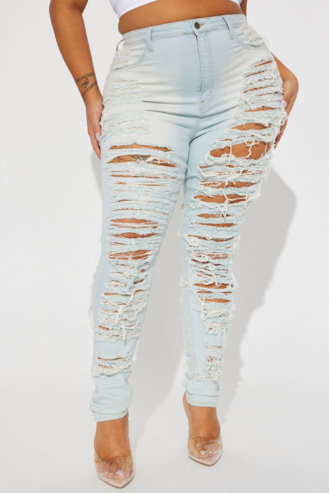 Distressed jeggings discount
