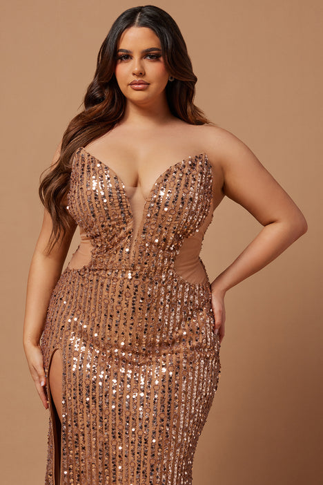 Alessandra sequin gown hotsell dress the population