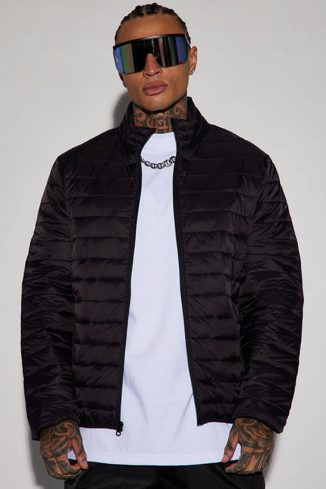 Fashion nova top black puffer jacket