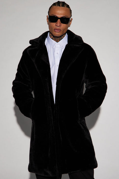 Cole Long Fur Coat Black Fashion Nova Mens Jackets Fashion Nova