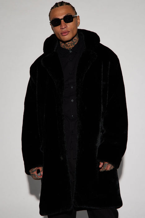 Fashion nova shop black fur coat