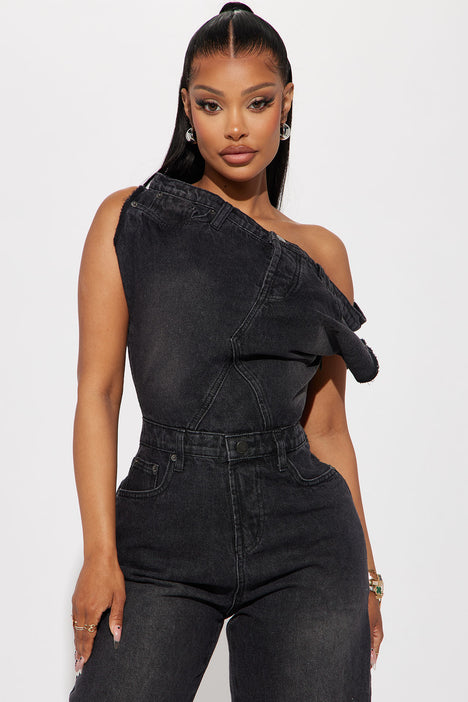 Dakota Denim Jumpsuit - Denim, Fashion Nova, Jumpsuits