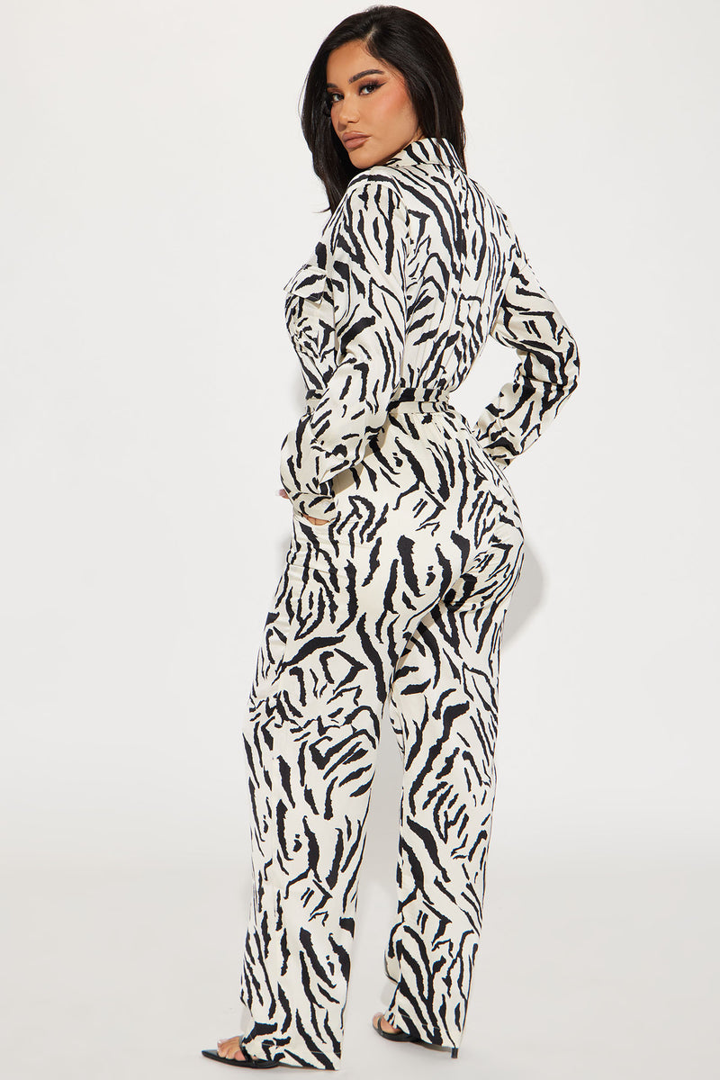 On A Safari Long Sleeve Jumpsuit - Ivory/combo | Fashion Nova ...