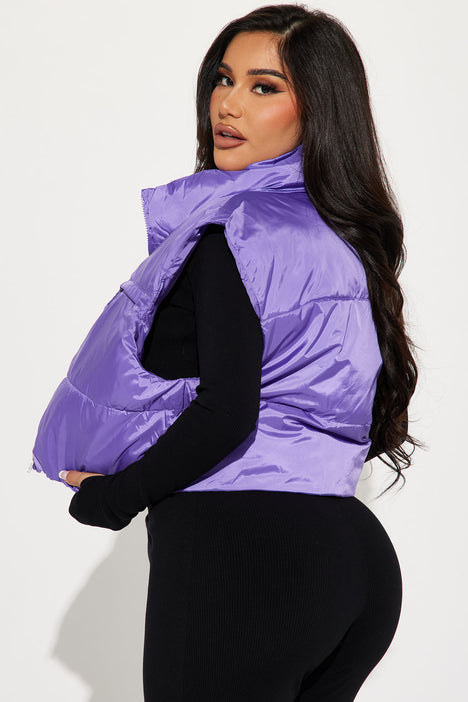 Icy Girl Puffer Vest Purple