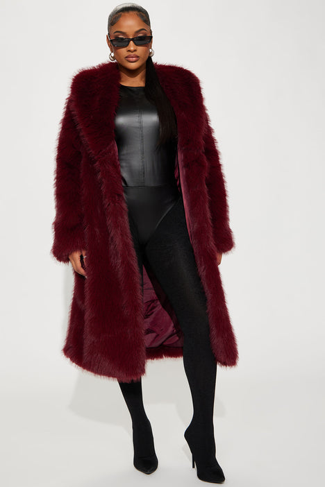 Fur top coat big