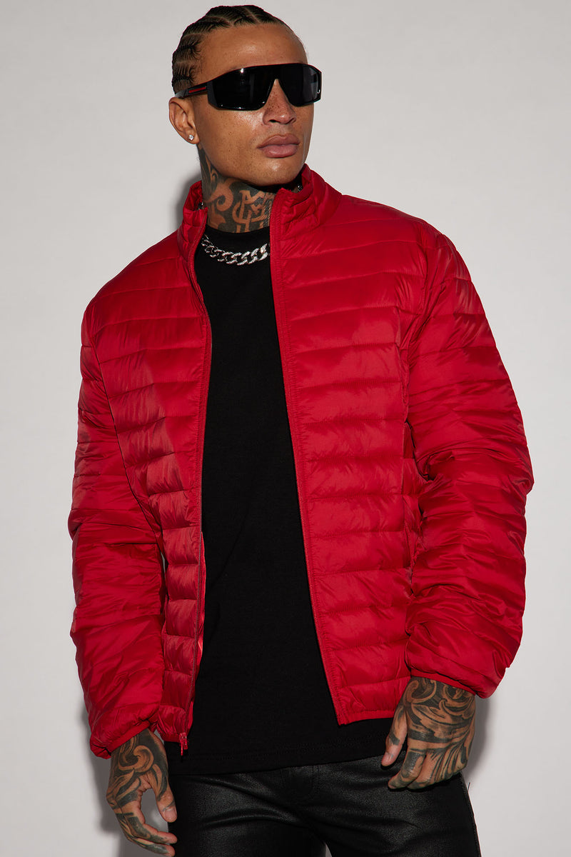 Wesley Packable Puffer Jacket - Red | Fashion Nova, Mens Jackets ...