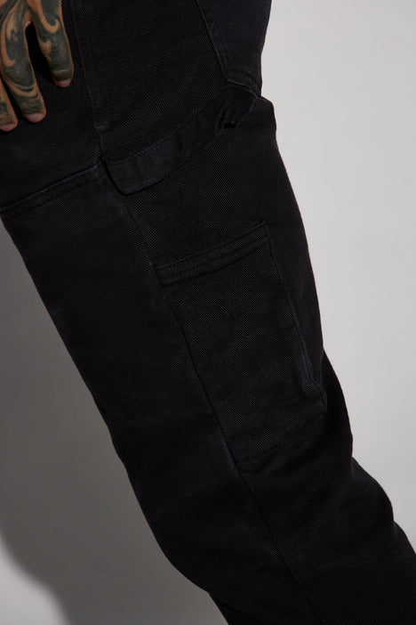 Indestructible Flared Carpenter Pants Black Wash