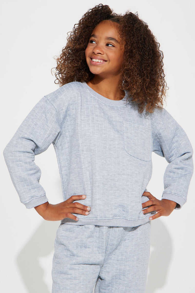 Mini Quinn Quilted Jogger Set - Heather Grey | Fashion Nova, Kids Sets ...