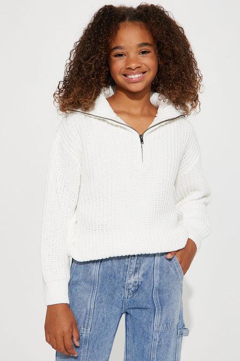 Chenille new arrivals white sweater