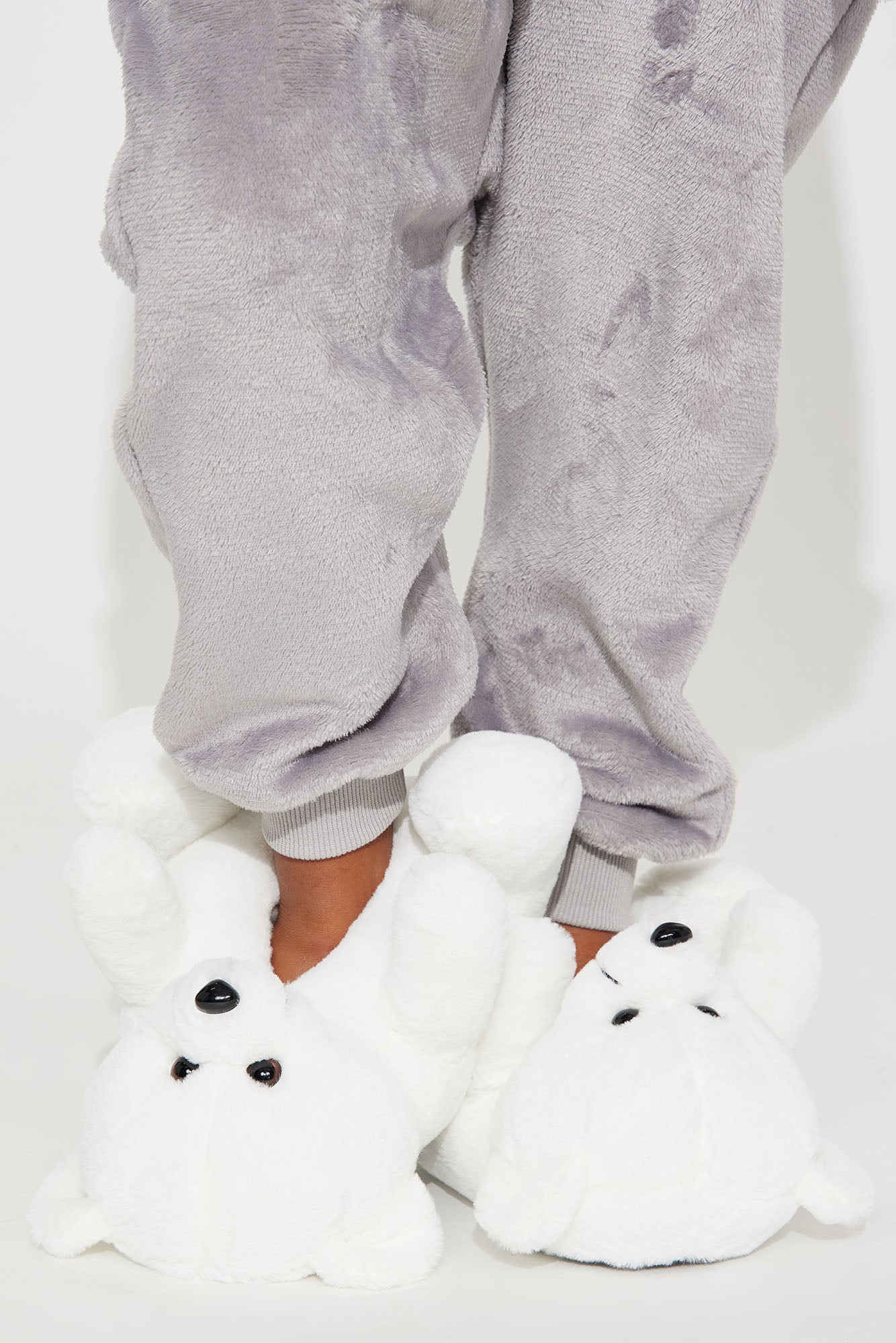 White bear slippers sales