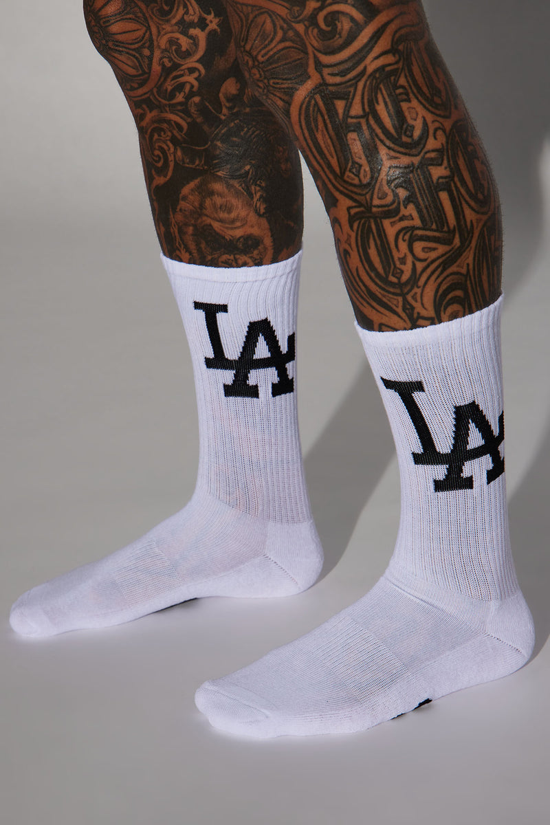 LA All Day Socks White Fashion Nova, Mens Accessories Fashion Nova