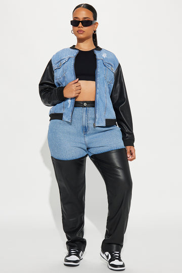 Fashion nova store two tone jeans