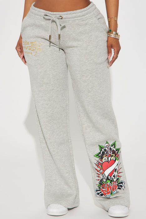 Ed Hardy Heart Roses Sweatpants