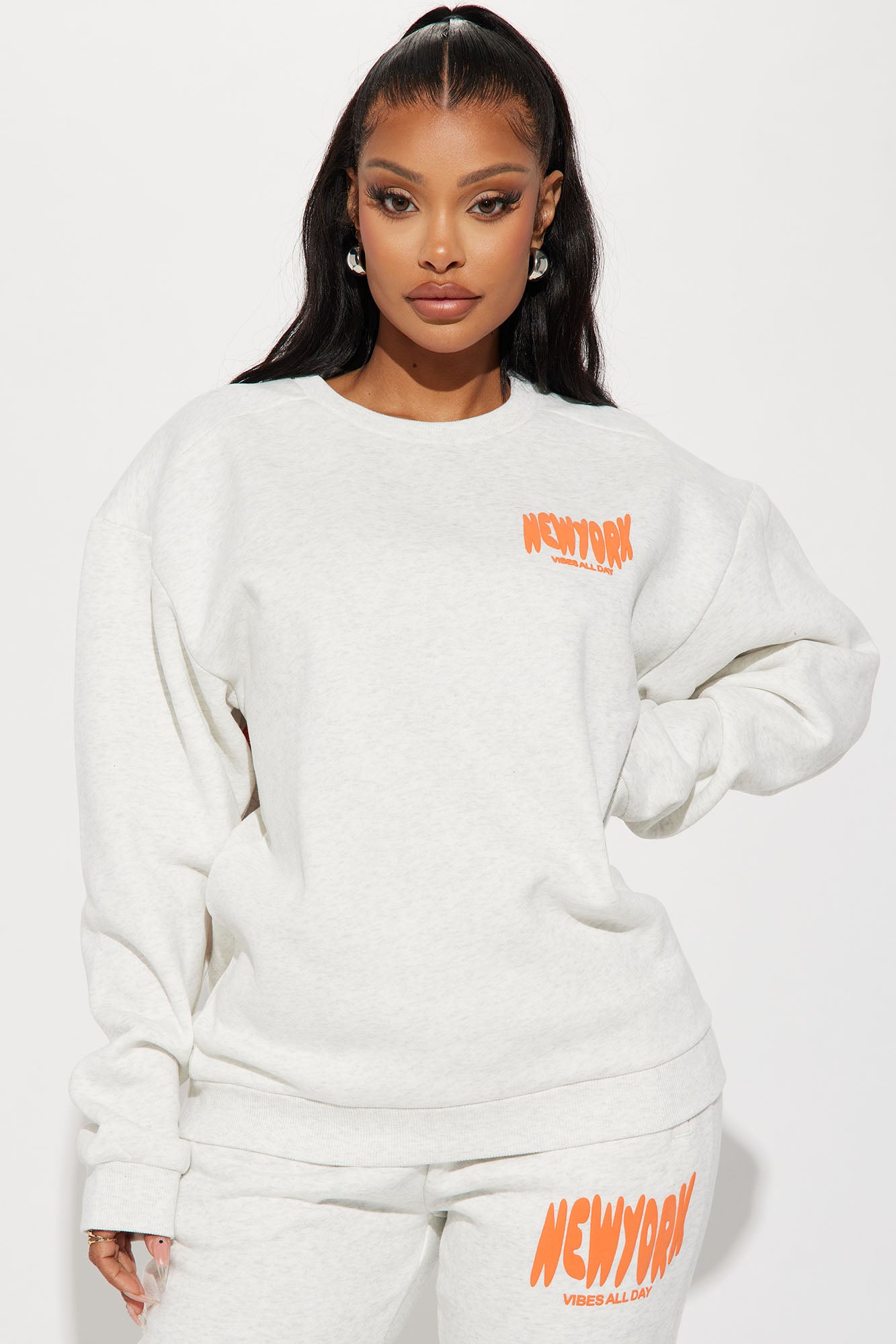 New York Puff Print Sweatshirt - Heather Grey | Fashion Nova, Screens Tops  and Bottoms | Fashion Nova | Hoodies