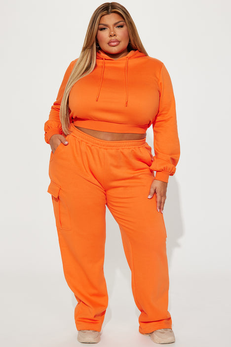 Plus size sales orange hoodie