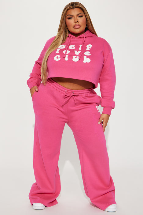 Plus size pink sweatpants outlet