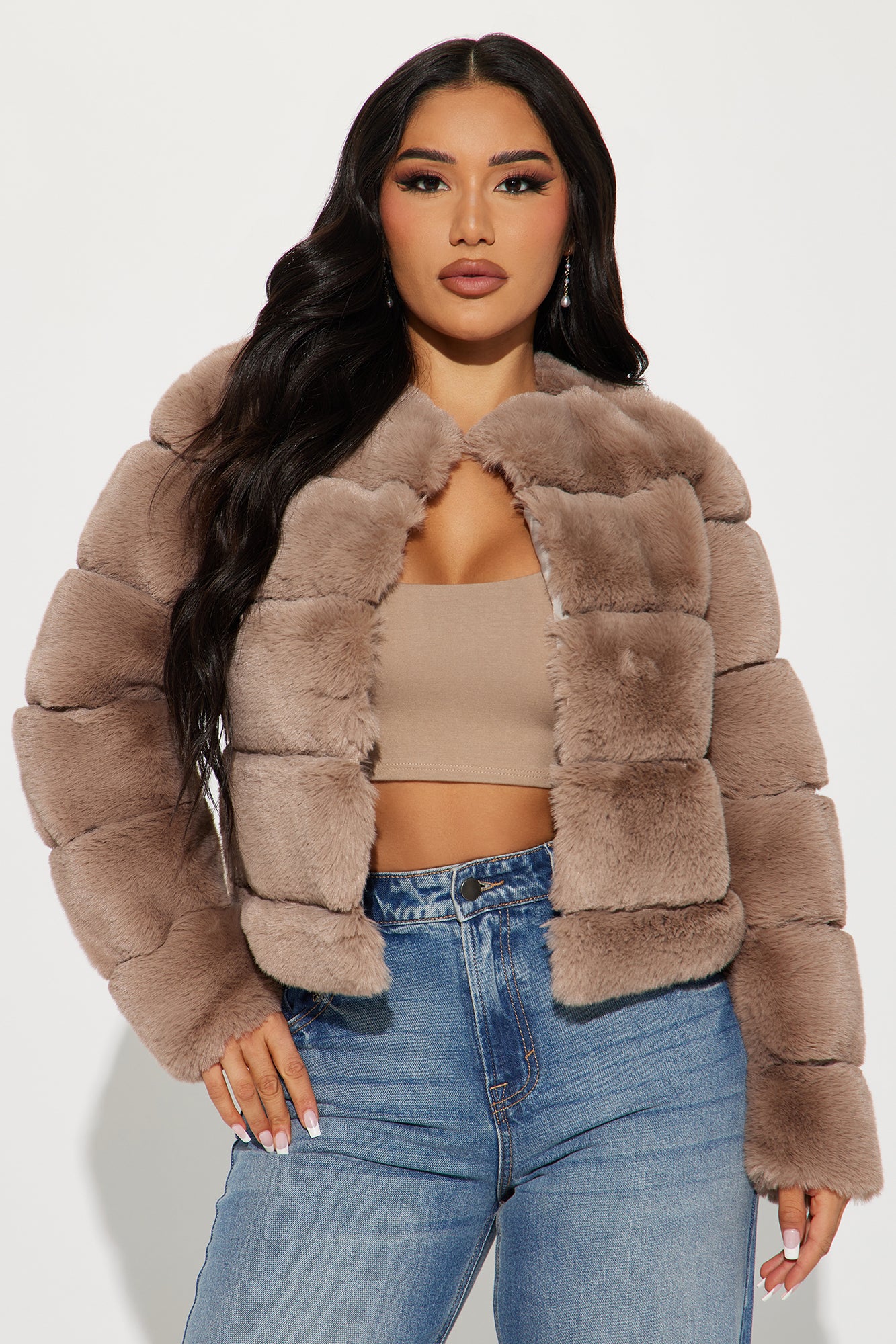 She Got Ready Faux Fur Coat Mocha