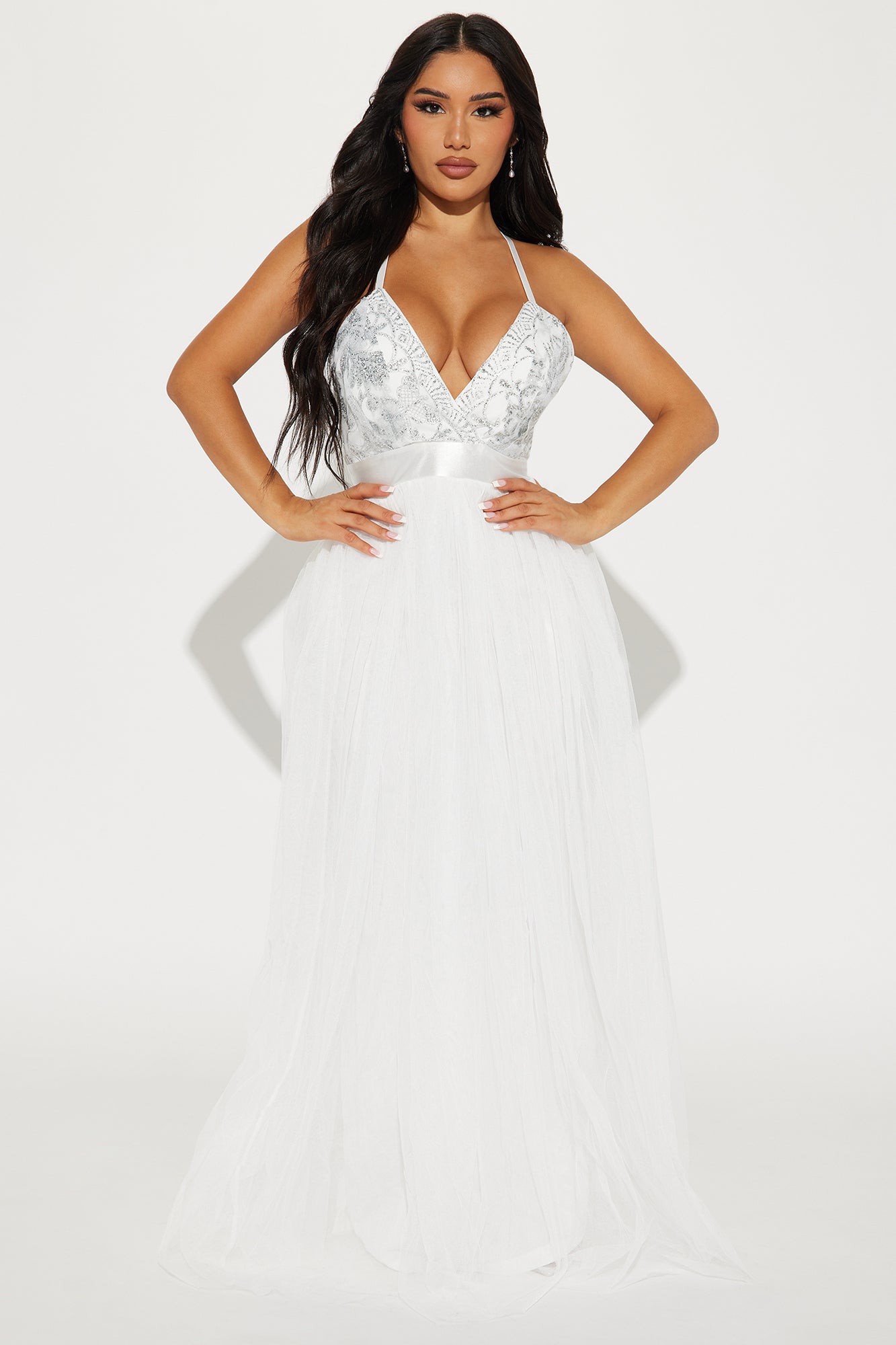 Let s Dance Tulle Maxi Dress Off White Fashion Nova Dresses