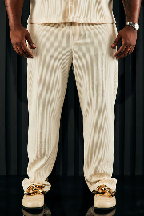 Show Up Slim Slit Pants - Off White