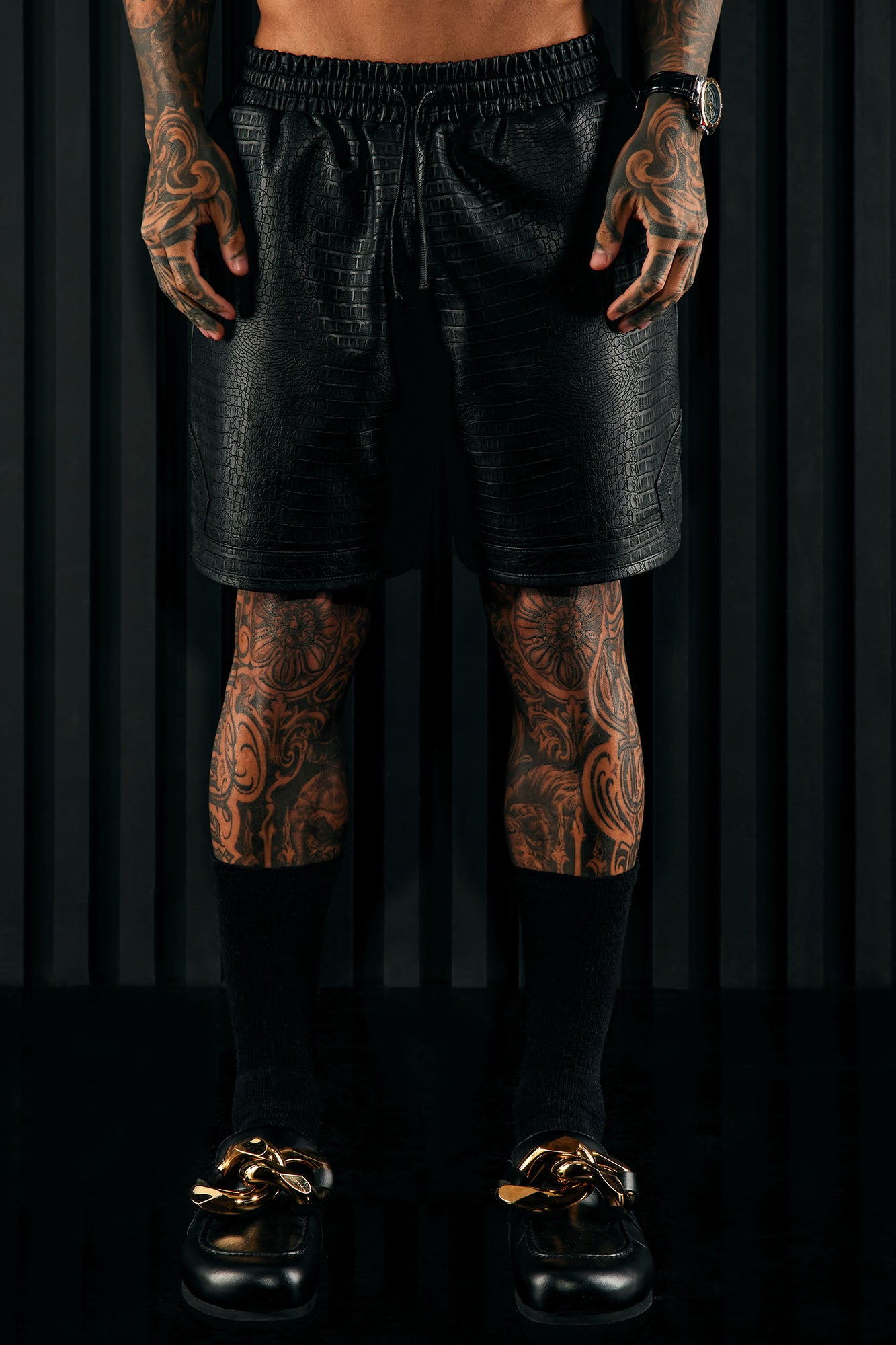 Leather basketball shorts store