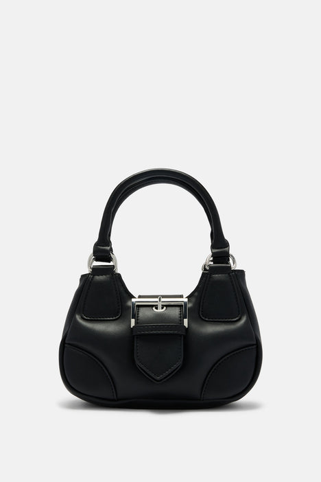 Yours Plus Size Black Buckle Front Shoulder Bag Size One Size | Women's Plus Size and Curve Fashion