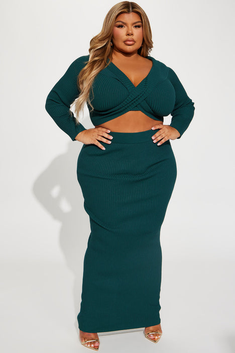 Tiana Sweater Skirt Set Hunter Fashion Nova Matching Sets
