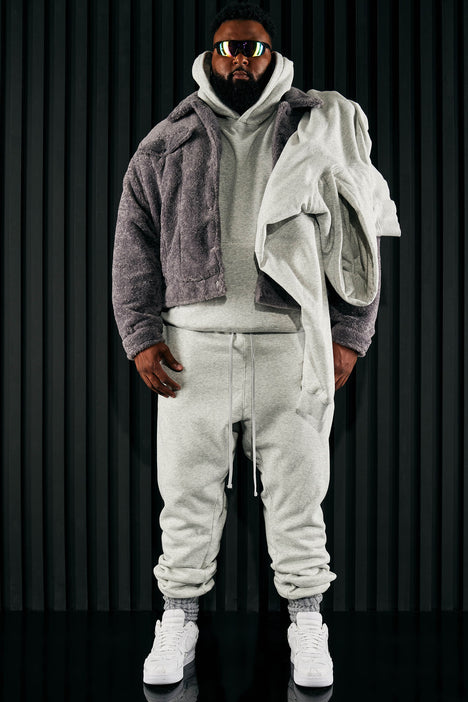 Grey clearance heavyweight hoodie