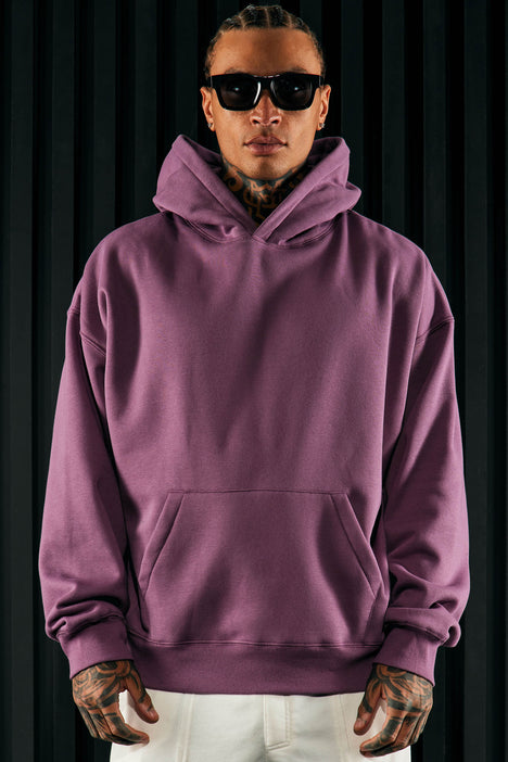 Tyson Oversized Heavyweight Hoodie Purple