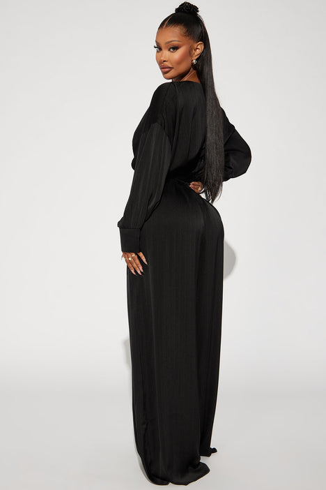 Fashion nova hotsell satin jumpsuit
