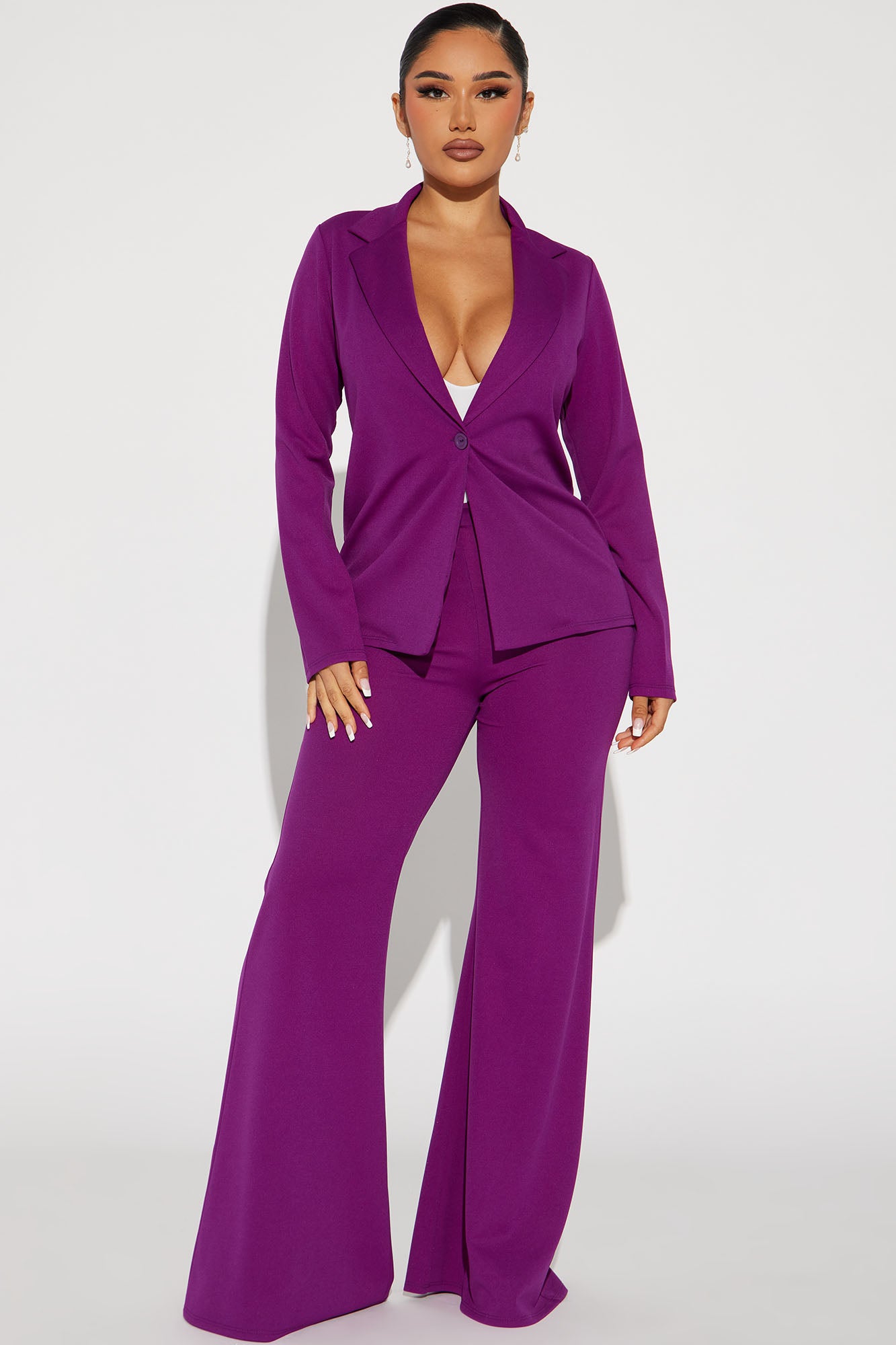 Business Debut Blazer Pant Set - Magenta, Fashion Nova, Matching Sets