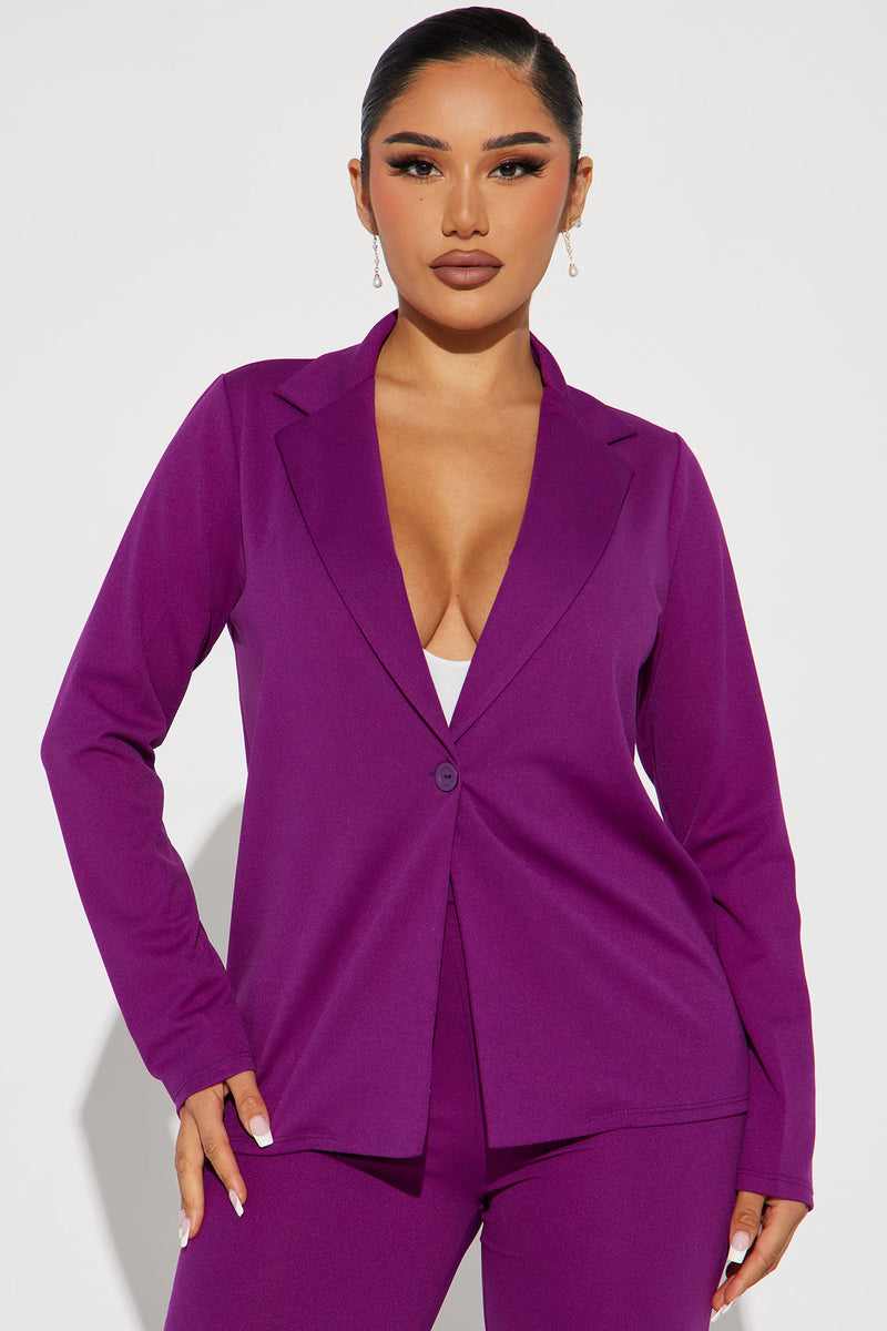 Business Debut Blazer Pant Set Magenta Fashion Nova, Matching Sets Fashion Nova