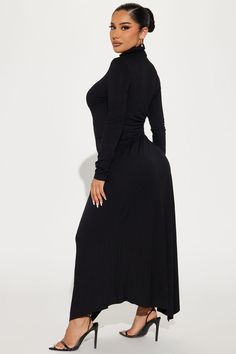 Talia Ruched Maxi Dress - Black | Fashion Nova, Dresses | Fashion Nova
