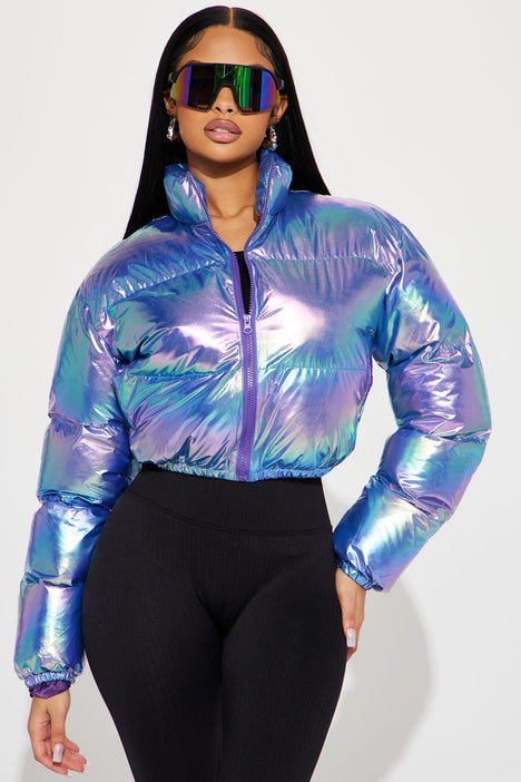 Holographic jacket clearance fashion nova