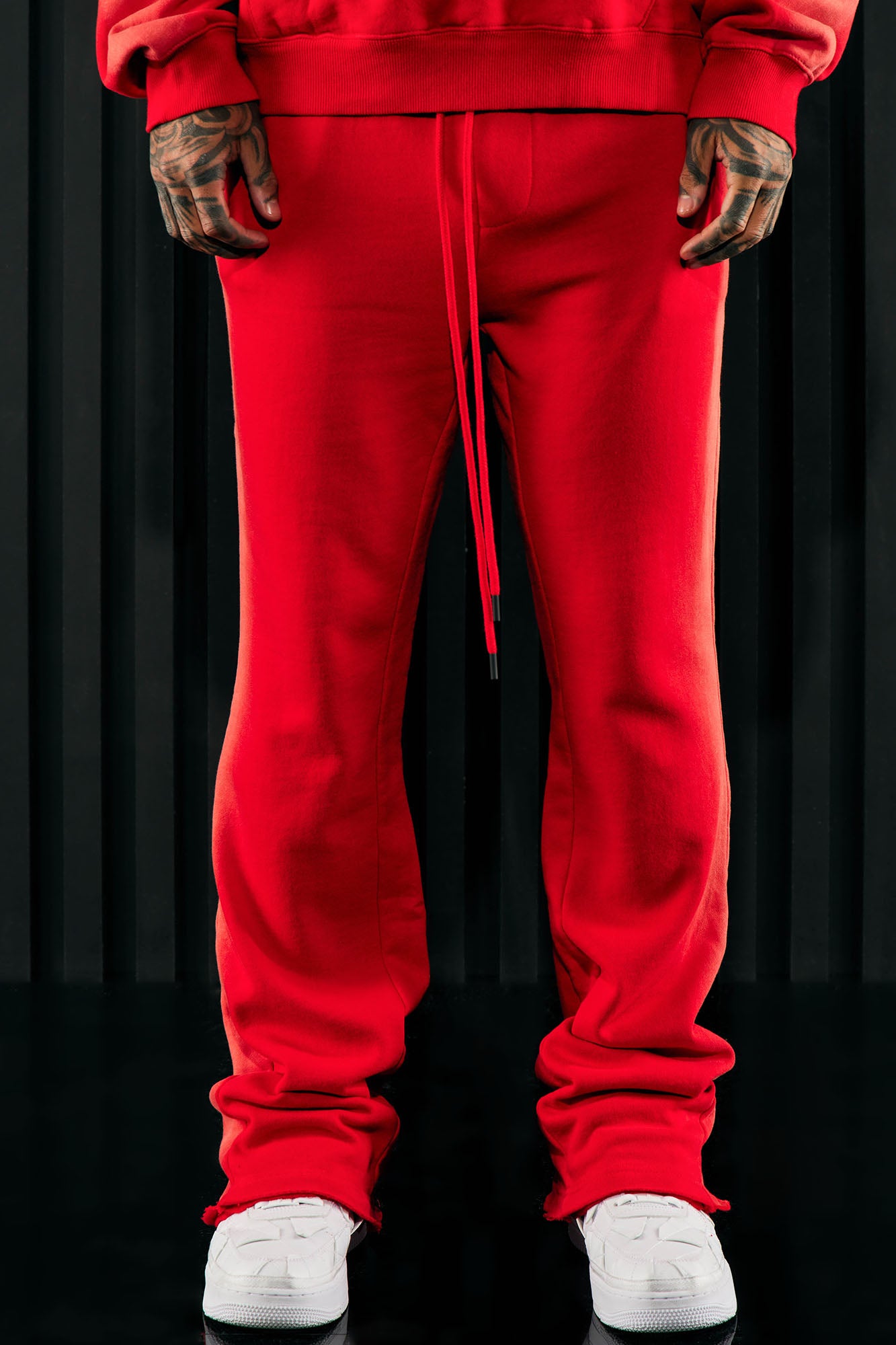 Red discount sweats men