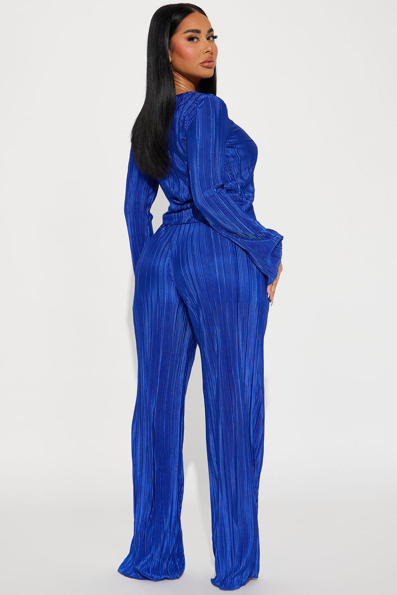 Tahlia Plisse Pant Set - CobaltBlue | Fashion Nova, Matching Sets ...